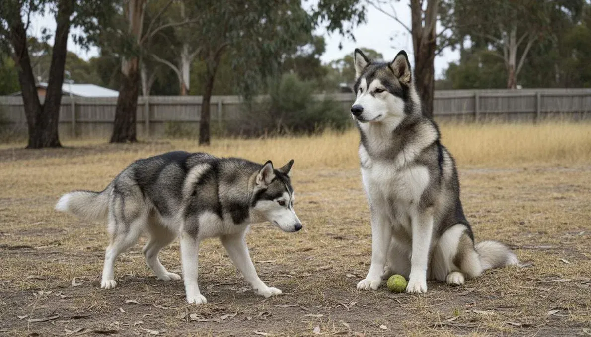 Alaskan Husky Vs Alaskan Malamute Training Sit
