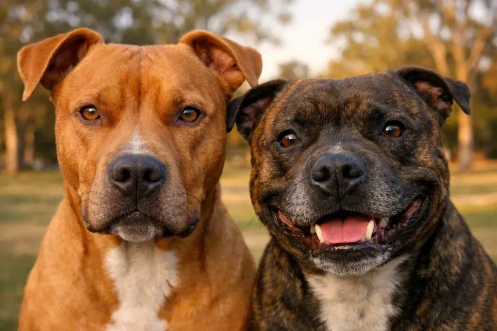 American Pit Bull With Staffordshire Bull Terrier