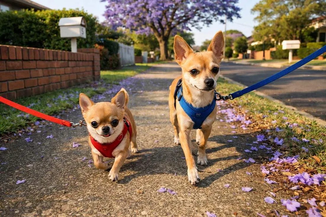 Apple Head And Deer Head Chihuahua Are Walking