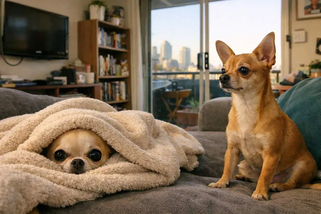 Apple Head And Deer Head Chihuahua Togather