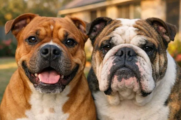 Australian Bulldog With English Bulldog