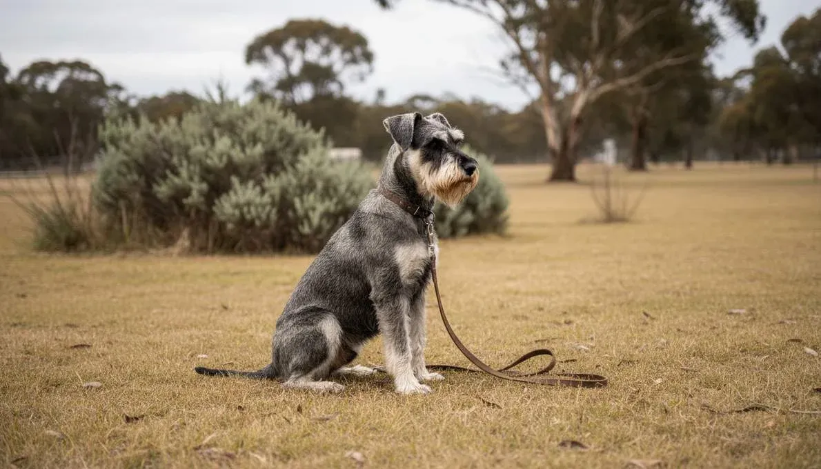 Giant Schnauzer Training Sit