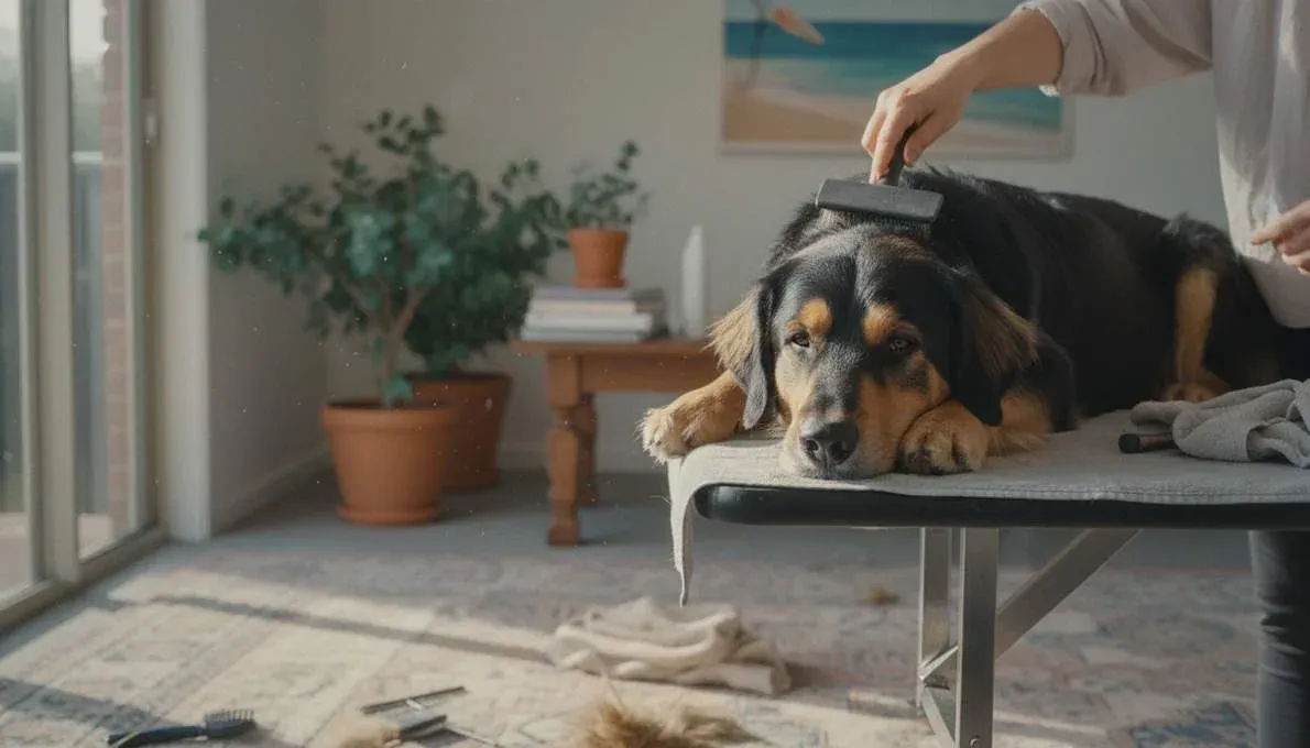 Hovawart Grooming Brushing