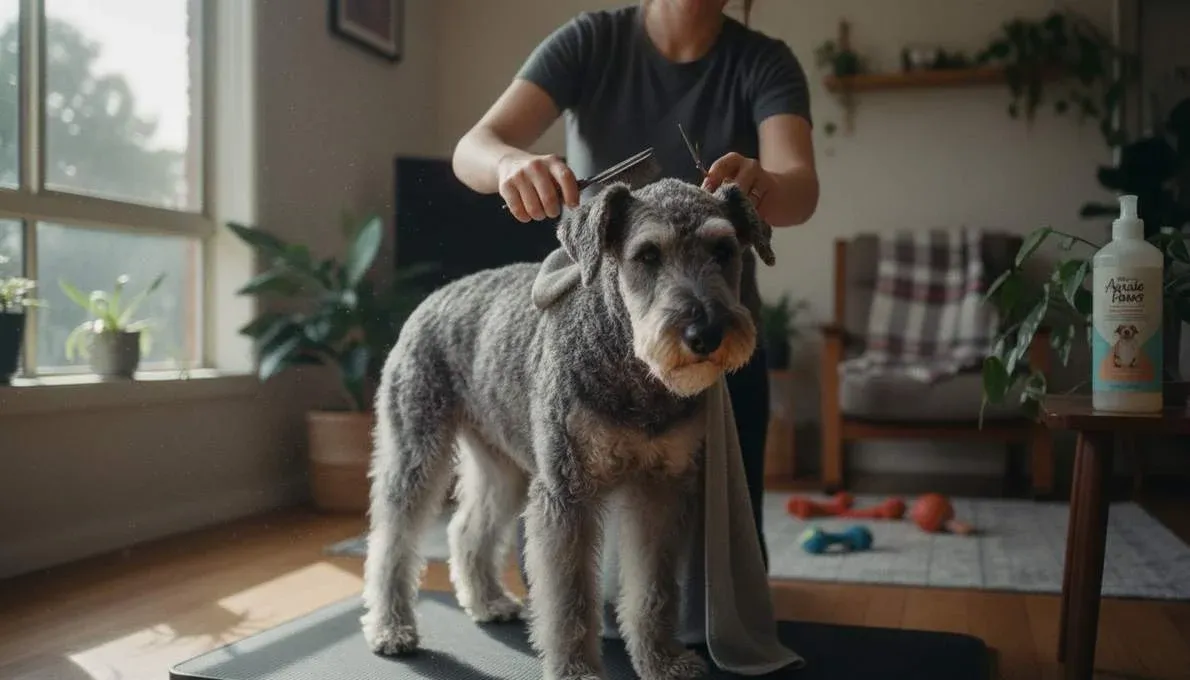 Kerry Blue Terrier Grooming Brushing