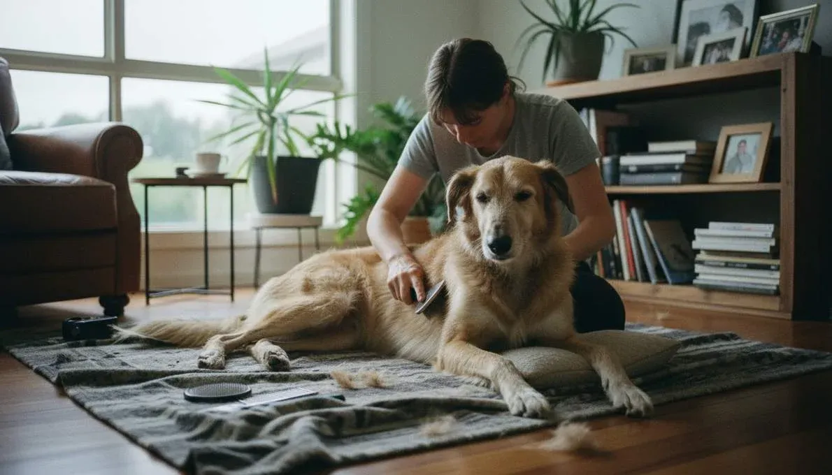 lurcher-grooming-brushing Lurcher Grooming Brushing