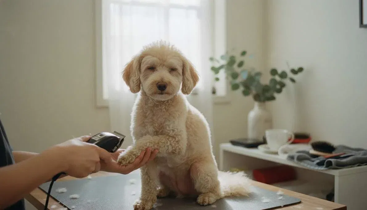 Miniature Poodle Grooming Brushing