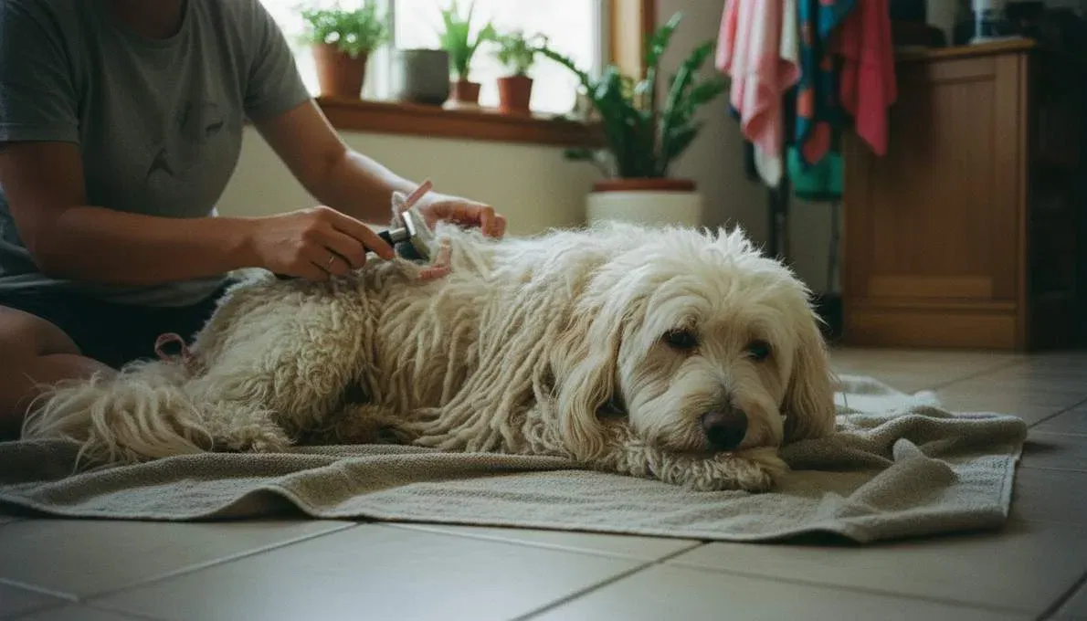 Puli Dog Grooming Brushing
