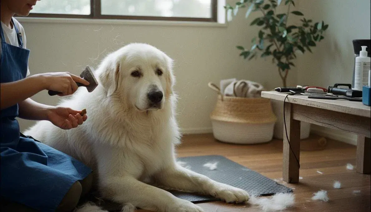 Pyrenean Mountain Dog Grooming Brushing