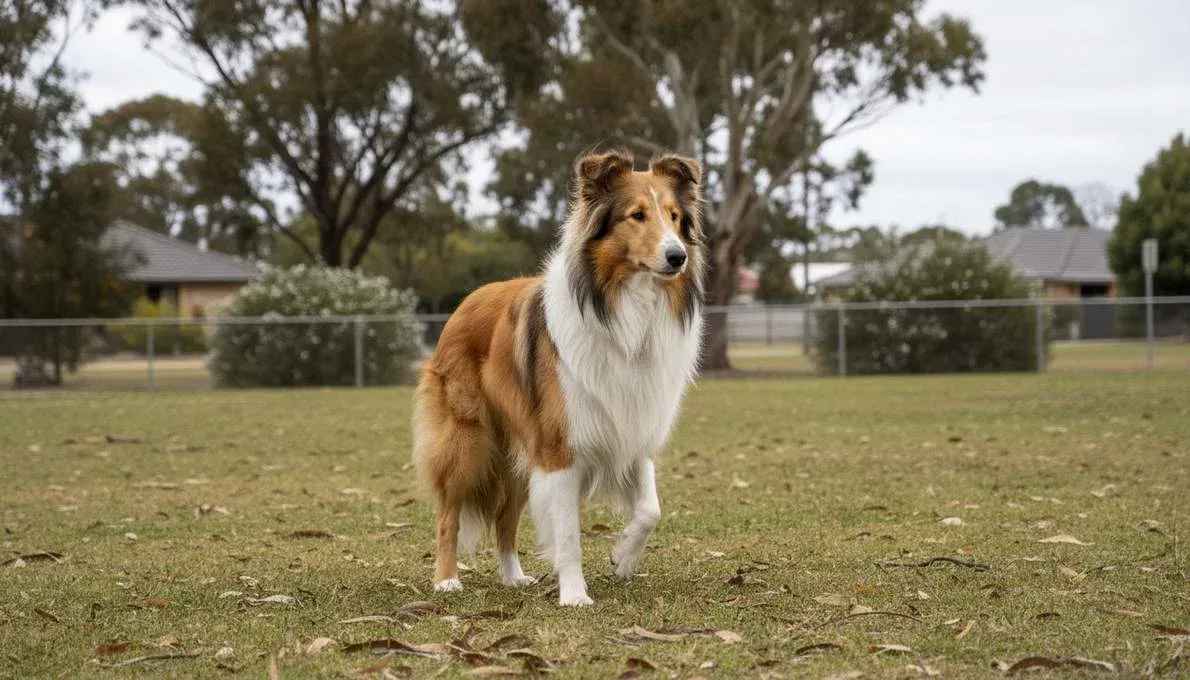 Rough Collie Training Sit