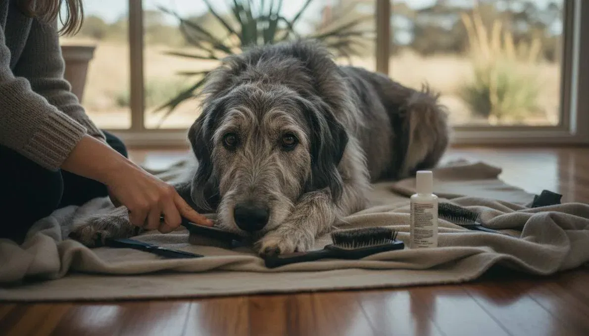 scottish-deerhound-grooming-brushing Scottish Deerhound Grooming Brushing