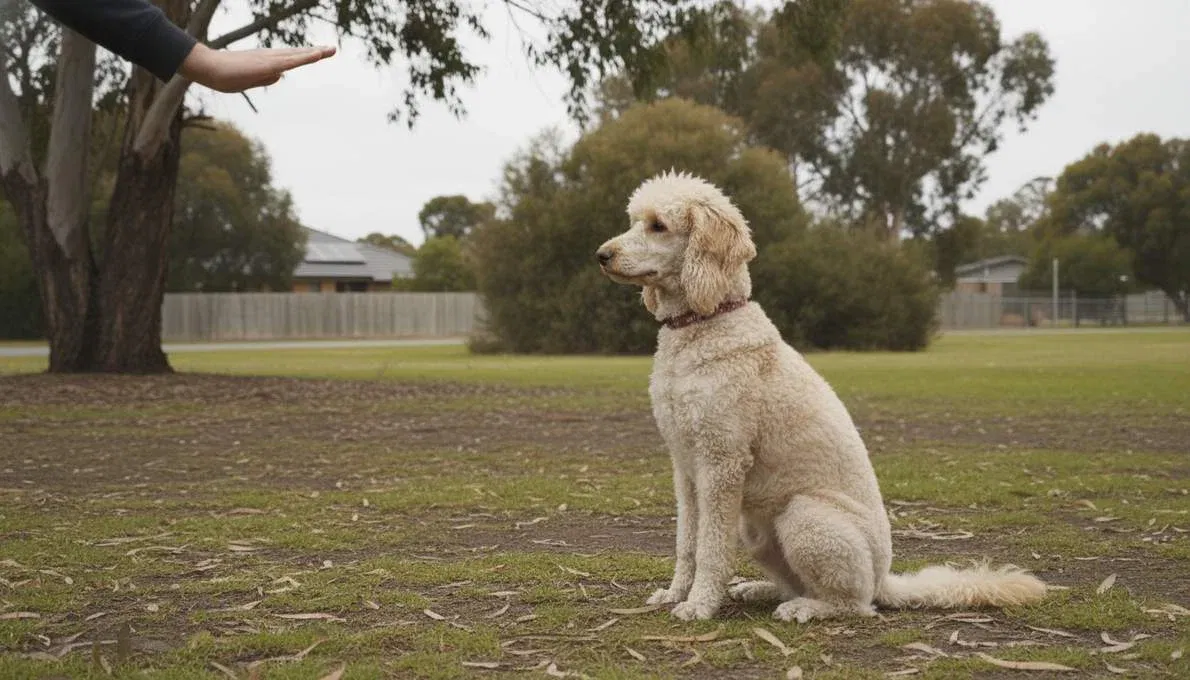 Standard Poodle Training Sit