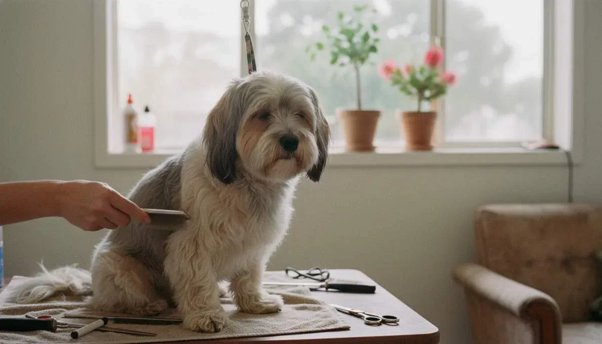Tibetan Terrier Grooming Brushing