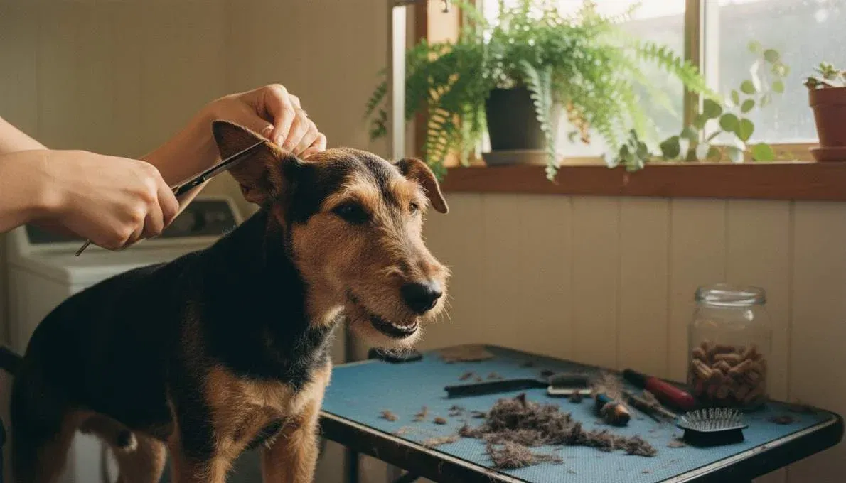 Welsh Terrier Grooming Brushing