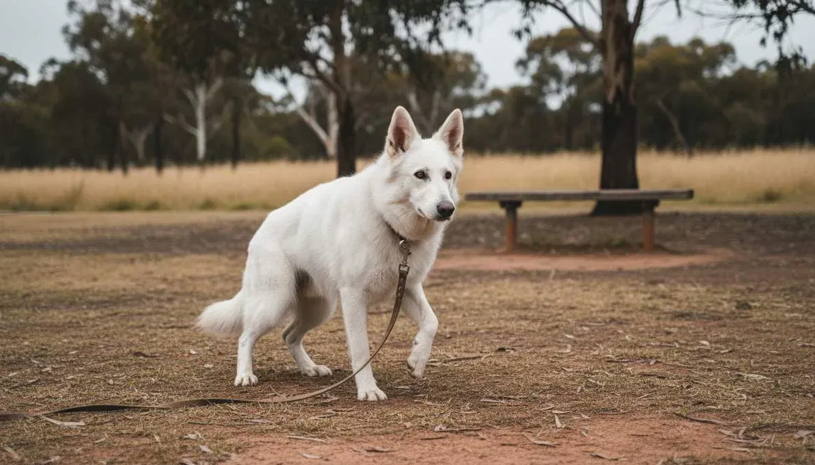 White Swiss Shepherd Training Sit