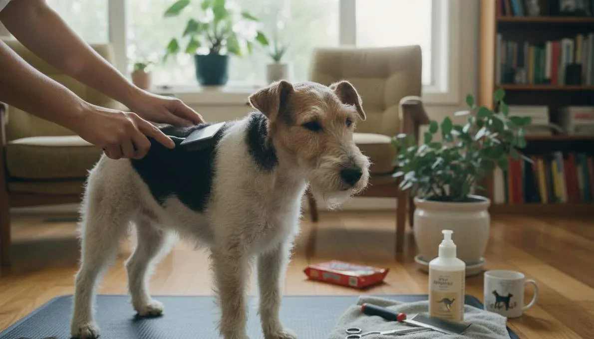 Wire Fox Terrier Grooming Brushing