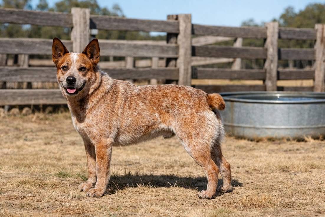 Red Stumpy Tail Cattle Dog Side Profile