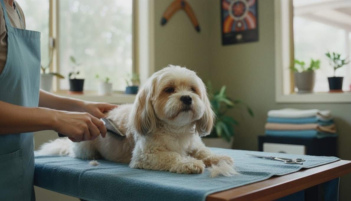 Lhasa Apso Grooming Brushing