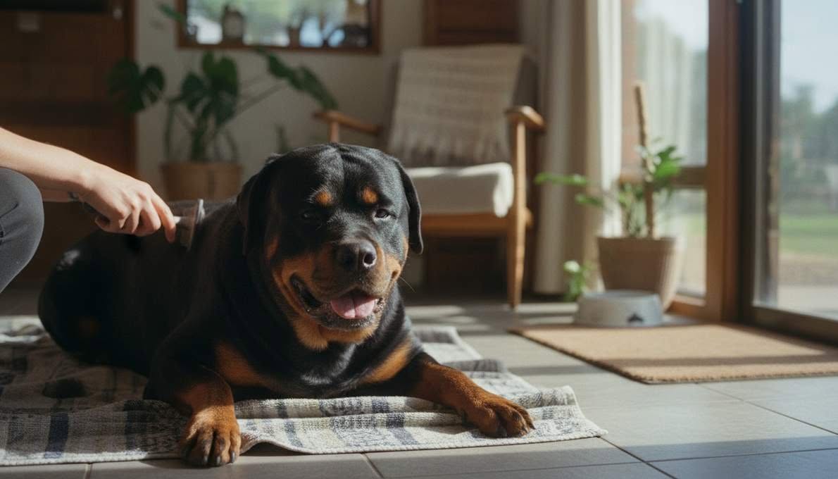 Rottweiler Grooming Brushing