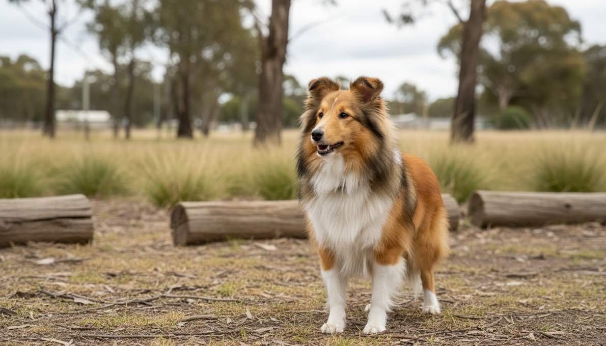 Sheltie Training Sit