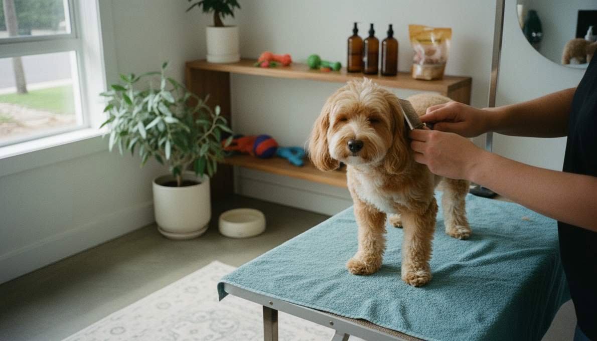 Teacup Cavoodle Grooming Brushing